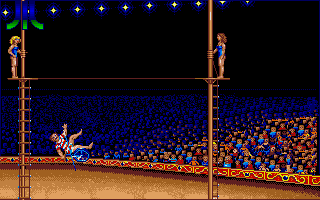 Circus Games (Atari ST) screenshot: Falling down