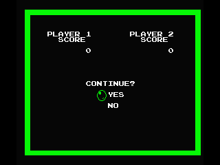 Bubble Bobble (MSX) screenshot: Continue? Yes or No?