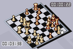 Virtual Kasparov (Game Boy Advance) screenshot: Damned confusing 3D board, how did I get into this position anyway @_@