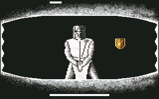 Iron Lord (Commodore 64) screenshot: Fighting a knight