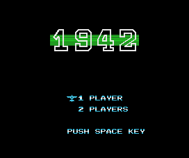1942 (MSX) screenshot: MSX1 title screen