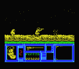 Freddy Hardest (MSX) screenshot: I got him.