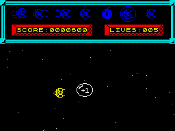 Crash Presents December 1989 (ZX Spectrum) screenshot: The power-up logo has a very home-made look