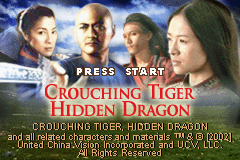 Crouching Tiger Hidden Dragon (Game Boy Advance) screenshot: Title screen