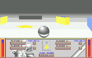 1st Person Pinball (Atari ST) screenshot: In action in first-person mode
