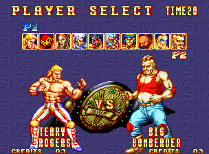 3 Count Bout (Neo Geo) screenshot: It's time to choose your favorite wrestler!