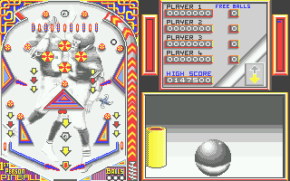 1st Person Pinball (Atari ST) screenshot: On the other side of the table