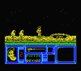 Freddy Hardest (MSX) screenshot: I don't think that's a bubble bath.