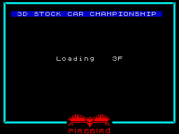 3D Stock Car Championship (ZX Spectrum) screenshot: Firebird's famous BleepLoad system