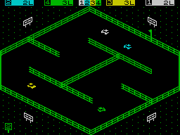 3D Stock Car Championship (ZX Spectrum) screenshot: But he reversed out of it