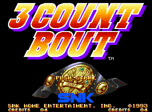 3 Count Bout (Neo Geo) screenshot: Title screen.