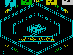 3D Stock Car Championship (ZX Spectrum) screenshot: I came last