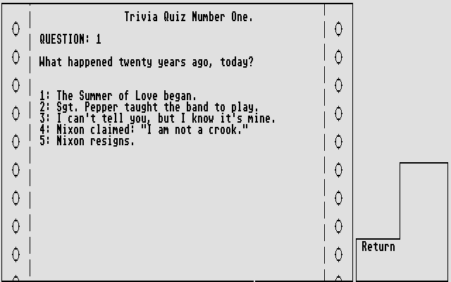 STrivia (Atari ST) screenshot: One of the questions
