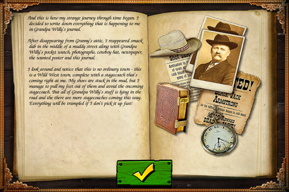 Wild West Quest (iPhone) screenshot: And so your story begins
