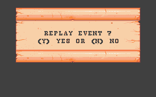 Buffalo Bill's Wild West Show (Atari ST) screenshot: You can replay each event to get a better score