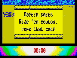 Buffalo Bill's Wild West Show (ZX Spectrum) screenshot: And for level 3