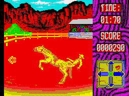 Buffalo Bill's Wild West Show (ZX Spectrum) screenshot: Throwing me down