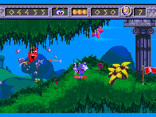 Izzy's Quest for the Olympic Rings (Genesis) screenshot: ... and in here into a archer