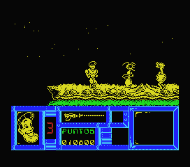 Freddy Hardest (MSX) screenshot: New aliens.
