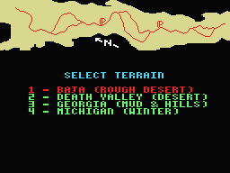 4x4 Off-Road Racing (MSX) screenshot: Play Select