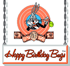 The Bugs Bunny Birthday Blowout (NES) screenshot: Title screen