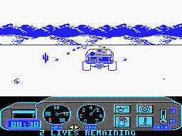 4x4 Off-Road Racing (MSX) screenshot: A small jump.