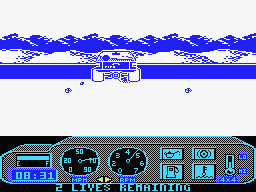 4x4 Off-Road Racing (MSX) screenshot: That's a very high jump.