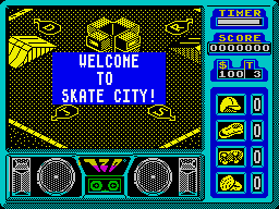 720º (ZX Spectrum) screenshot: Ready to go
