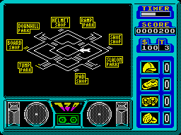 720º (ZX Spectrum) screenshot: Map