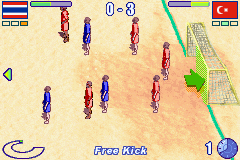 Ultimate Beach Soccer (Game Boy Advance) screenshot: Free kikkudess.