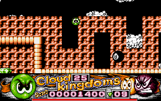 Cloud Kingdoms (Amiga) screenshot: Falling down