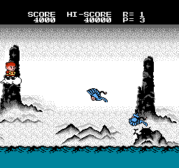 Cloud Master (NES) screenshot: Starting out in Mt. Gogyo