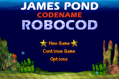 James Pond 2: Codename: RoboCod (Game Boy Advance) screenshot: Title screen.