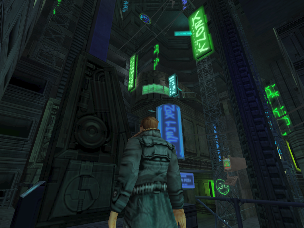 Anachronox (Windows) screenshot: There are quite a few cool views in the game. The 3D architecture is very impressive
