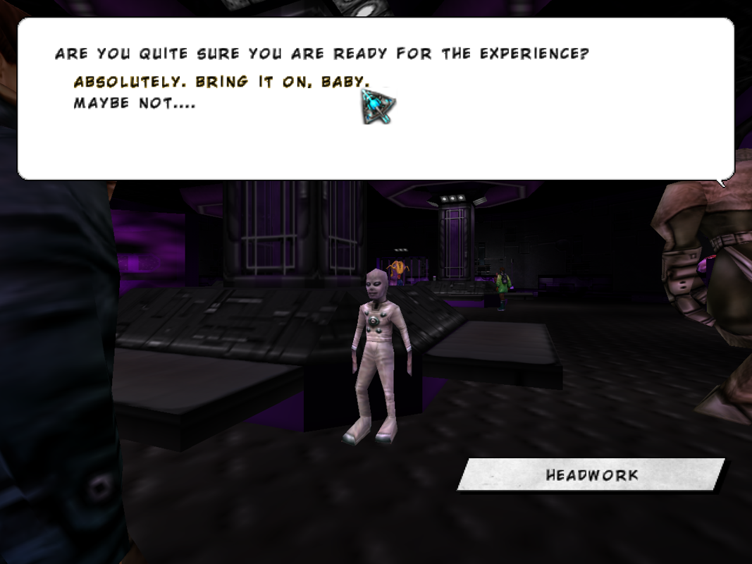 Anachronox (Windows) screenshot: Even the font changes in this section of the game!..