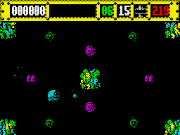 Jaws (ZX Spectrum) screenshot: Loads of action on this screen