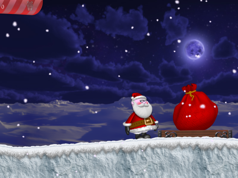 Christmas Eve Crisis (Windows) screenshot: Level 1: take the gift