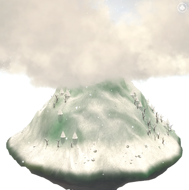 Mountain (Windows) screenshot: The mountain during winter.