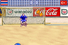 Ultimate Beach Soccer (Game Boy Advance) screenshot: What's that?