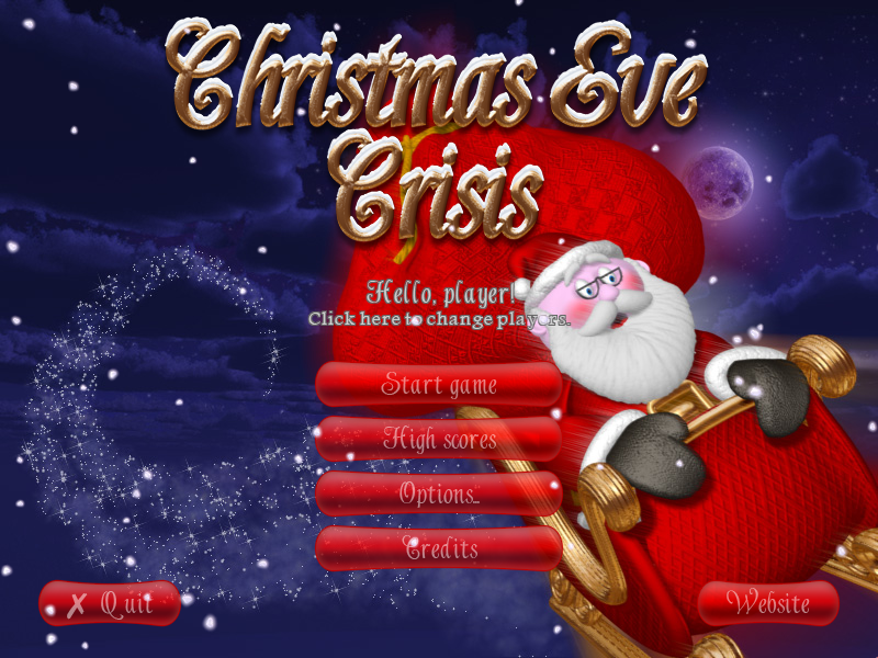 Christmas Eve Crisis (Windows) screenshot: Main menu