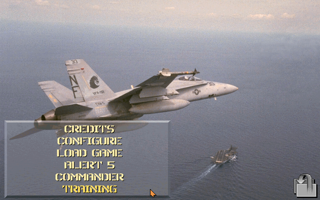 Navy Strike (DOS) screenshot: Main menu