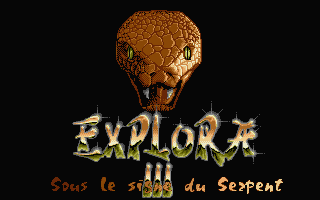 Explora III: Sous le signe du serpent (Atari ST) screenshot: Title screen