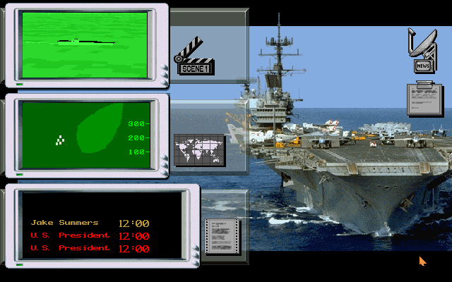 Navy Strike (DOS) screenshot: Campaign menu