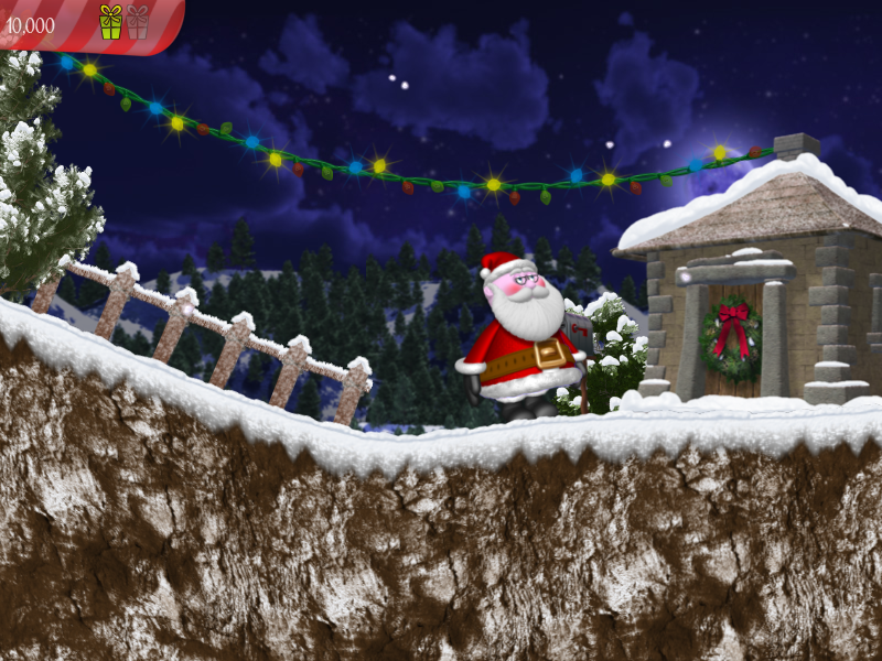 Christmas Eve Crisis (Windows) screenshot: Level 2: a house that the gift belongs to him