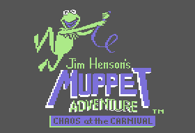 Jim Henson's Muppet Adventure No. 1: "Chaos at the Carnival" (Commodore 64) screenshot: Title screen.