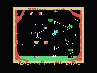 Buzz Off! (MSX) screenshot: Don't get tangled in the web