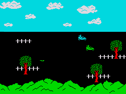 C5 Clive (ZX Spectrum) screenshot: Beware of the blue evil C5