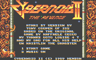 Cybernoid II: The Revenge (Atari ST) screenshot: Title screen