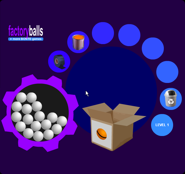 Factory Balls (Browser) screenshot: An easy one