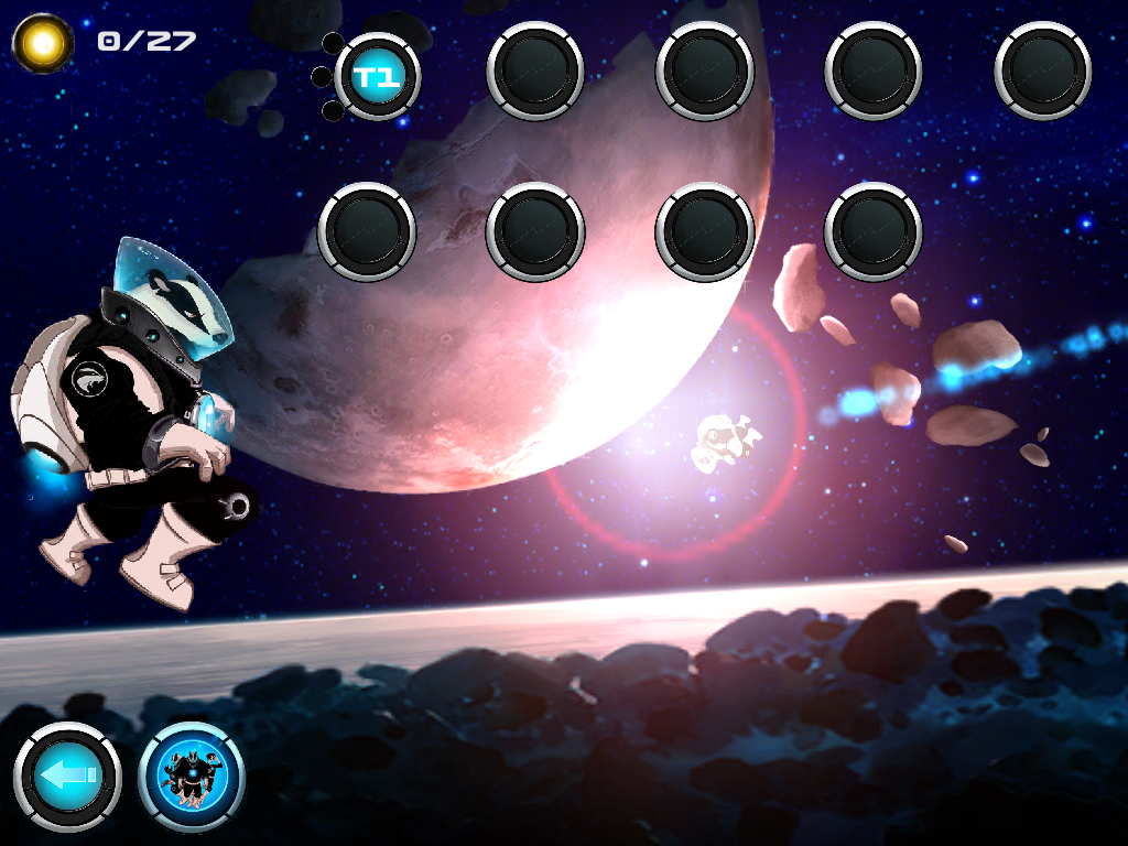 Gravity Badgers (iPad) screenshot: I will choose the first level